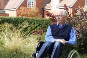 Depressed senior mistreated by the nurse.