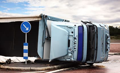 A truck accident in Richmond, Virginia.